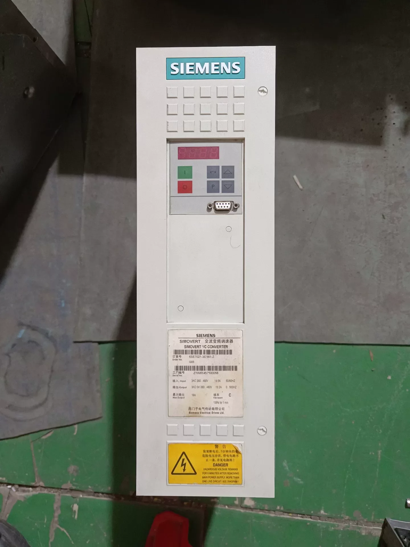 Siemens 6SE7021-3EB61-Z Industrial Automation Component product photo 1
