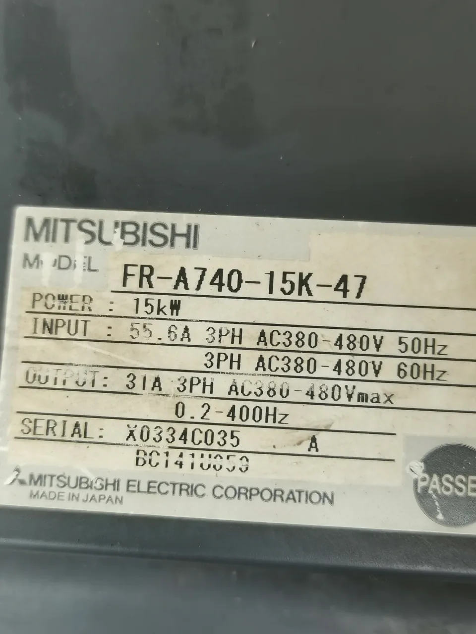 Mitsubishi Electric FR-A740-15K-47 Power Electronics Module product photo 1