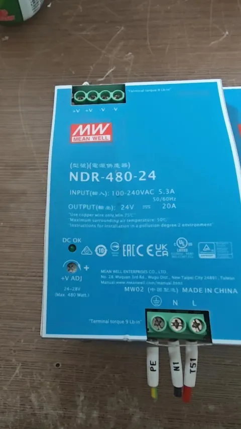 MEAN WELL NDR-480-24 / NDR-240-24 / NDR-120-24 / WDR-240-24 Industrial Sensor product photo 1