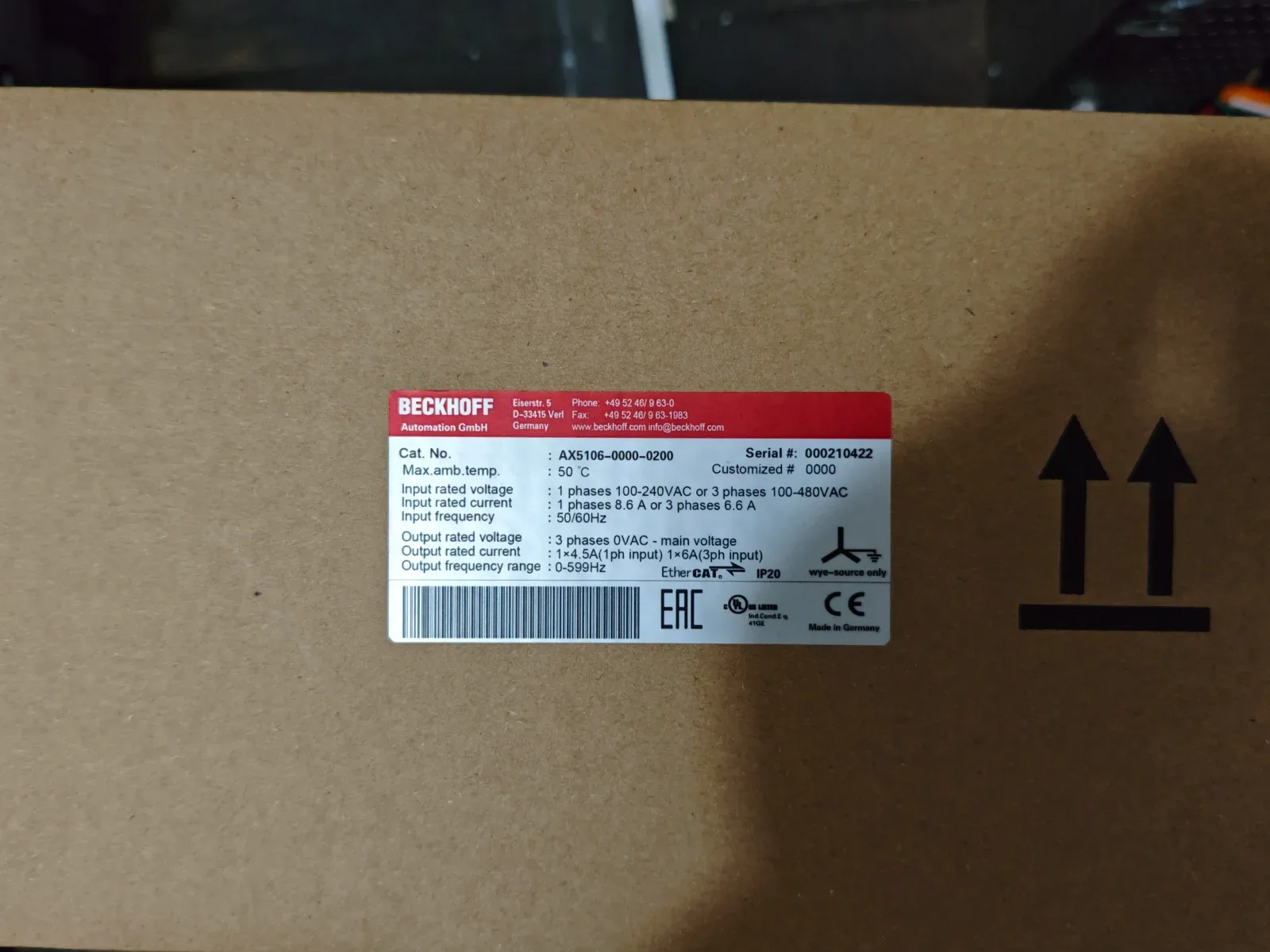 Beckhoff AX5106-0000-0200 Motor & Drive Component product photo 1