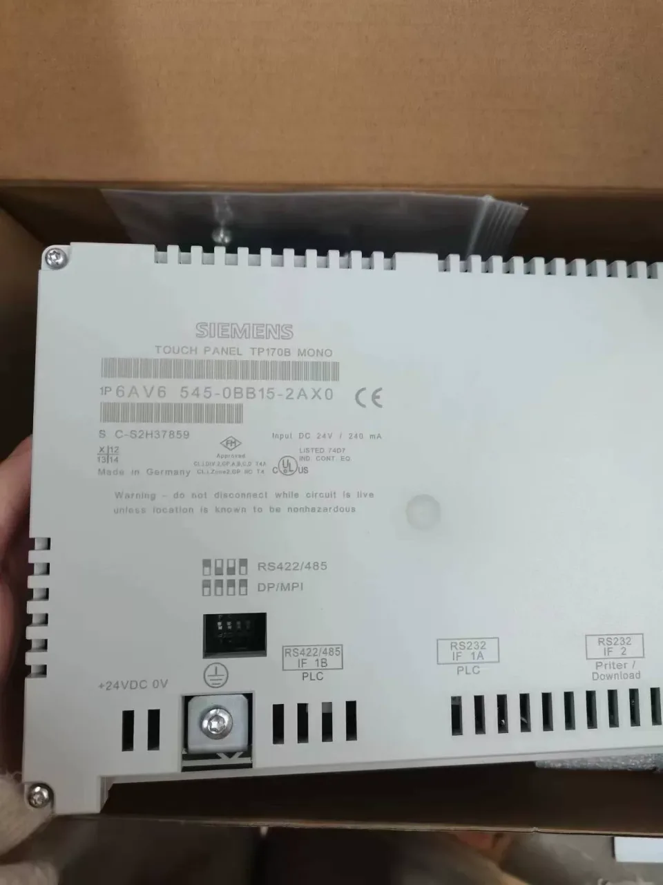 Siemens 6AV6545-0BB15-2AX0 Industrial Automation Component product photo 1