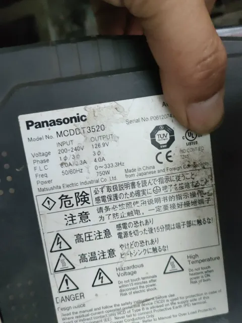 Panasonic MCDDT352005 Motor & Drive Component product photo 6