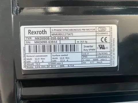 Bosch Rexroth MKD090B-058-GG1-KN Motor & Drive Component product photo 2