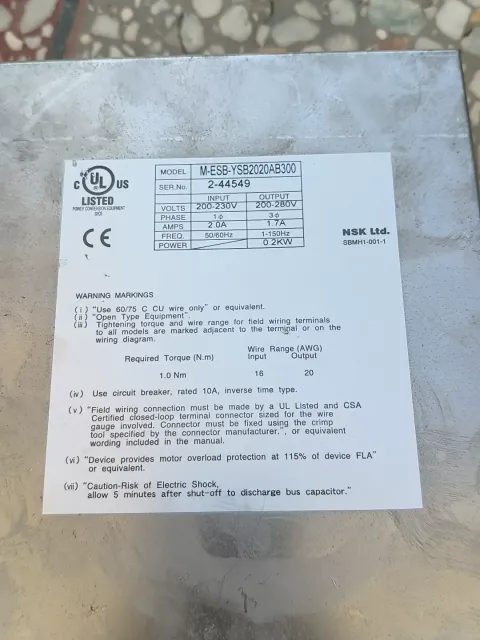 NSK M-ESB-YSB2020AB300 / ESB-YSB2020AB300-01 Motor & Drive Component product photo 2