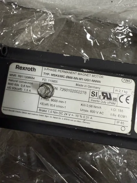 Bosch Rexroth MSK030C-0900-NN-M1-UG1-NNNN Motor & Drive Component product photo 2