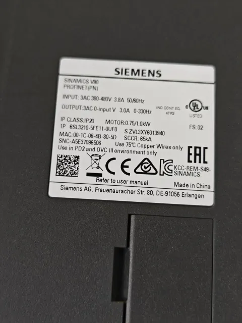Siemens 6SL3210-5FE11-0UF0 Motor & Drive Component product photo 3