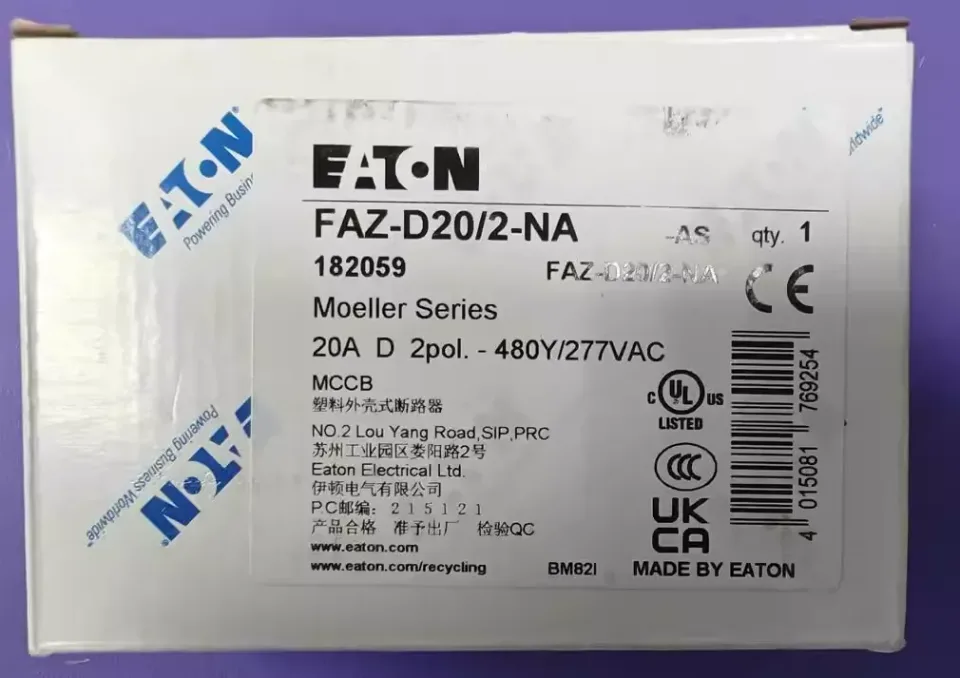 Eaton FAZ-D20/2-NA Industrial Automation Component product photo 1