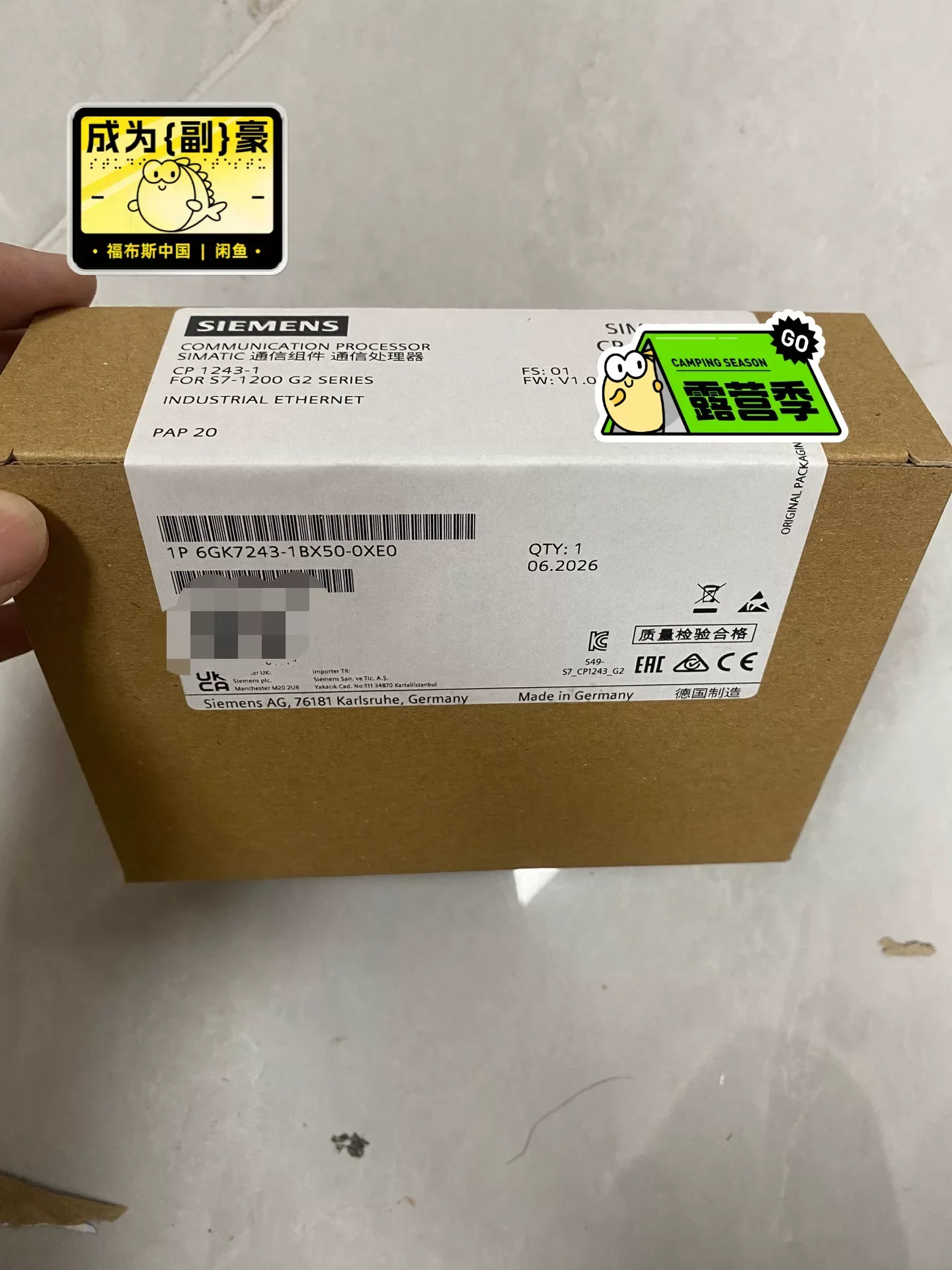 Siemens 6GK7243-1BX50-0XE0 Industrial Automation Component product photo 1