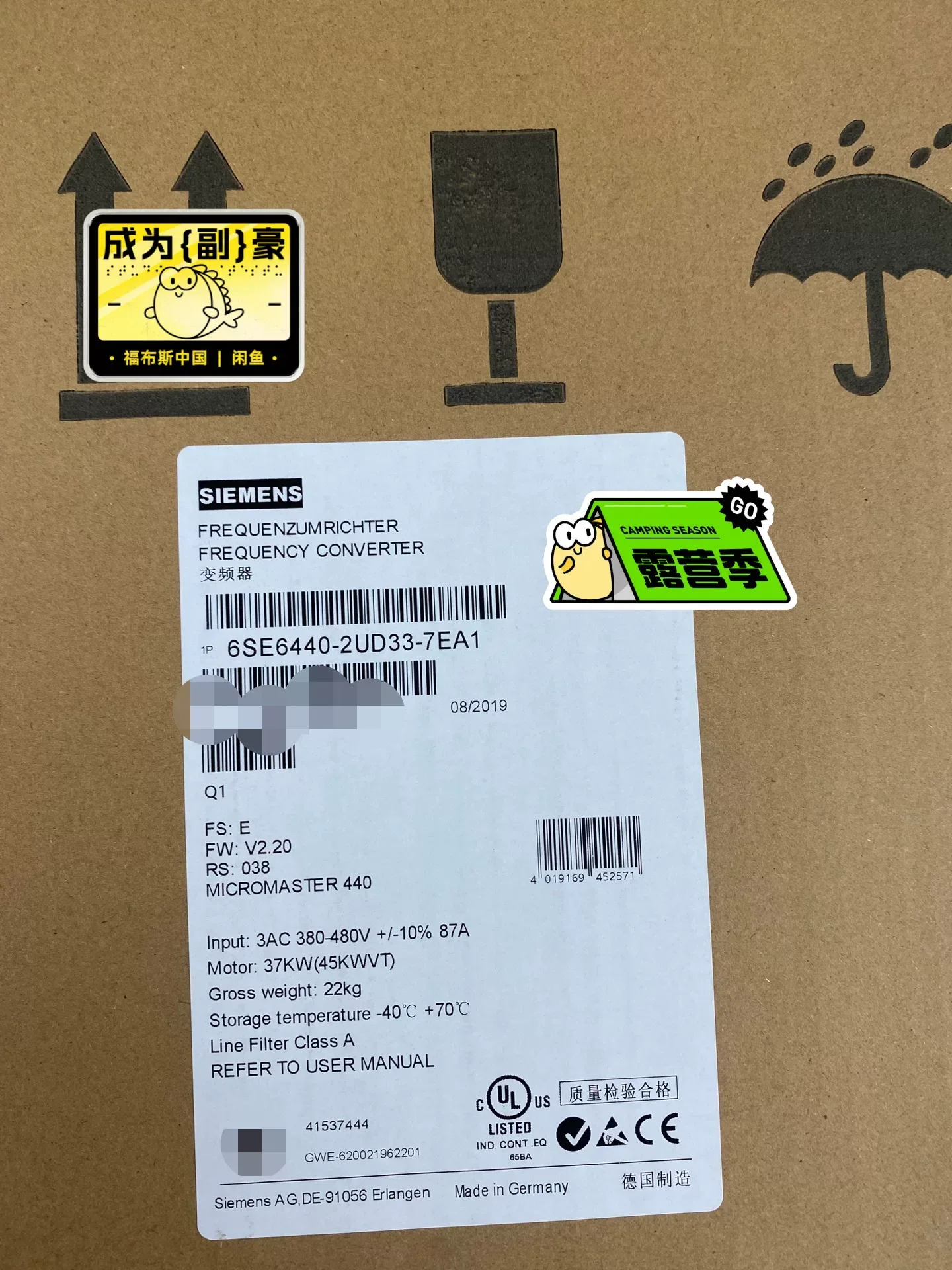 White Label 6SE6440-2UD33-7EA1 Motor & Drive Component product photo 1