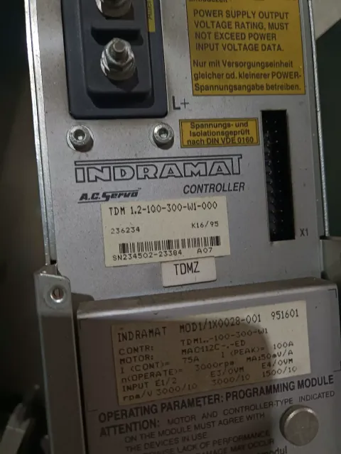 Rexroth Indramat TDM 1.2-100-300-W1-000 Motor & Drive Component product photo 8