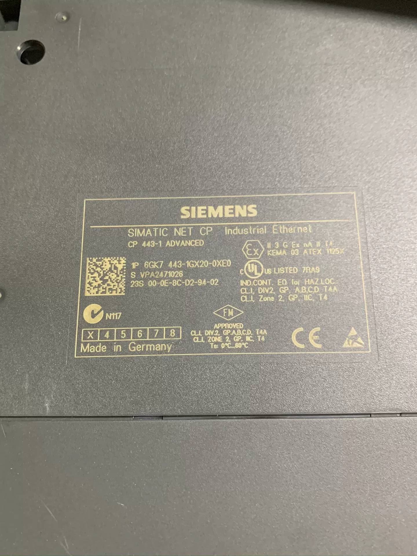 Siemens 6GK7443-1GX20-0XE0 Industrial Automation Component product photo 1