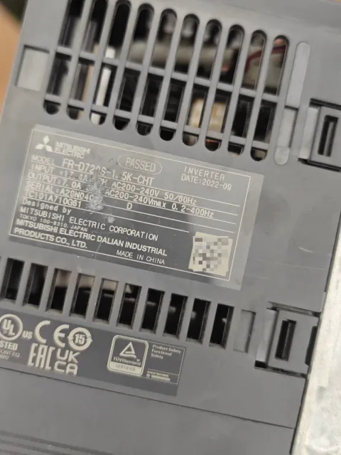 Mitsubishi Electric FR-D720S-1.5K-CHT / FR-D720S-2.2K-CHT Motor & Drive Component product photo 3