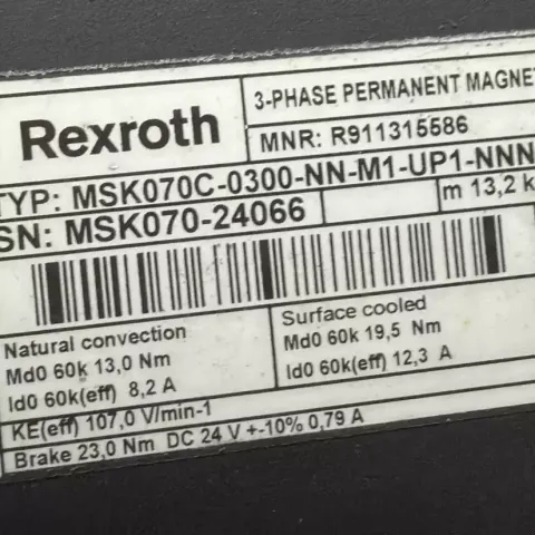 Bosch Rexroth MSK070C-0300-NN-M1-UP1-NNNN Motor & Drive Component product photo 4