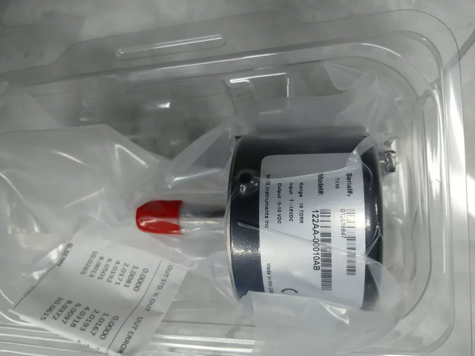 MKS Instruments 122AA-00010AB Industrial Sensor product photo 1