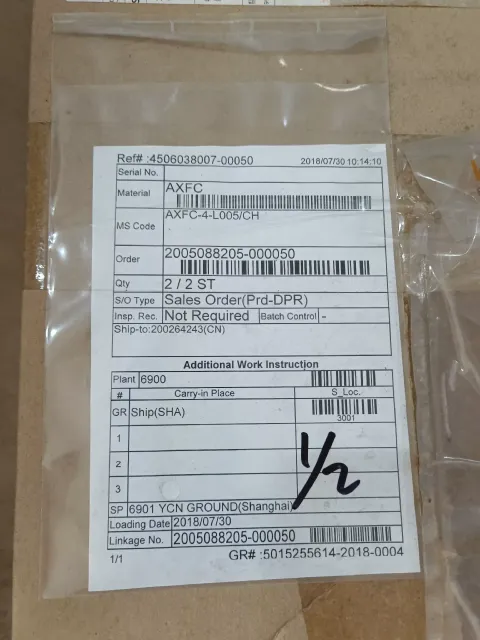 Yokogawa AXFC-4-L005/CH / AX01C-C005/CH Industrial Automation Component product photo 3