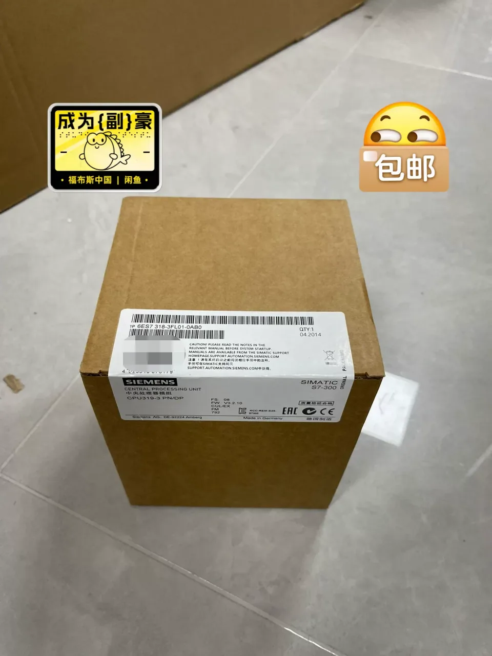Siemens 6ES7 318-3FL01-0AB0 Industrial Automation Component — product photo 1 of 7