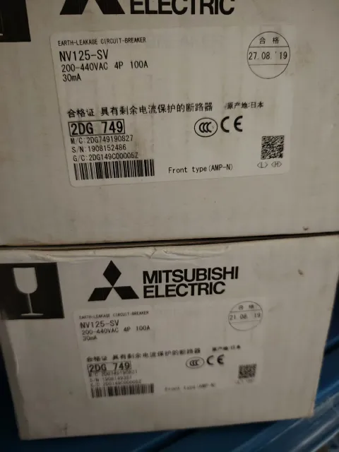Mitsubishi Electric NV125-SV 4P 100A 30mA Industrial Automation Component product photo 1